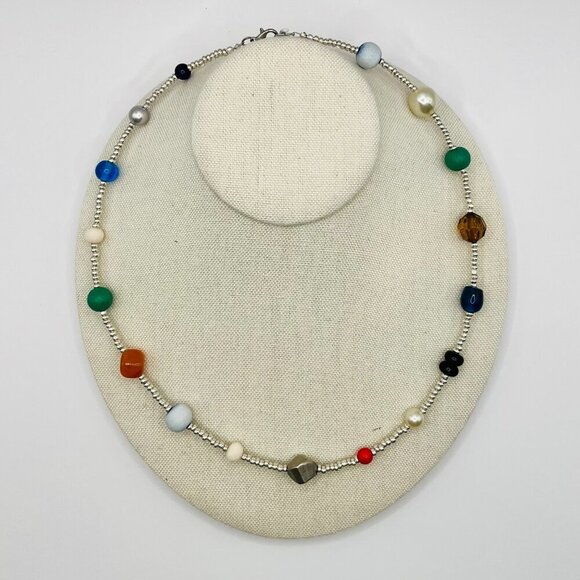 Handmade Mixed Material Beaded Necklace - Picture 1 of 1